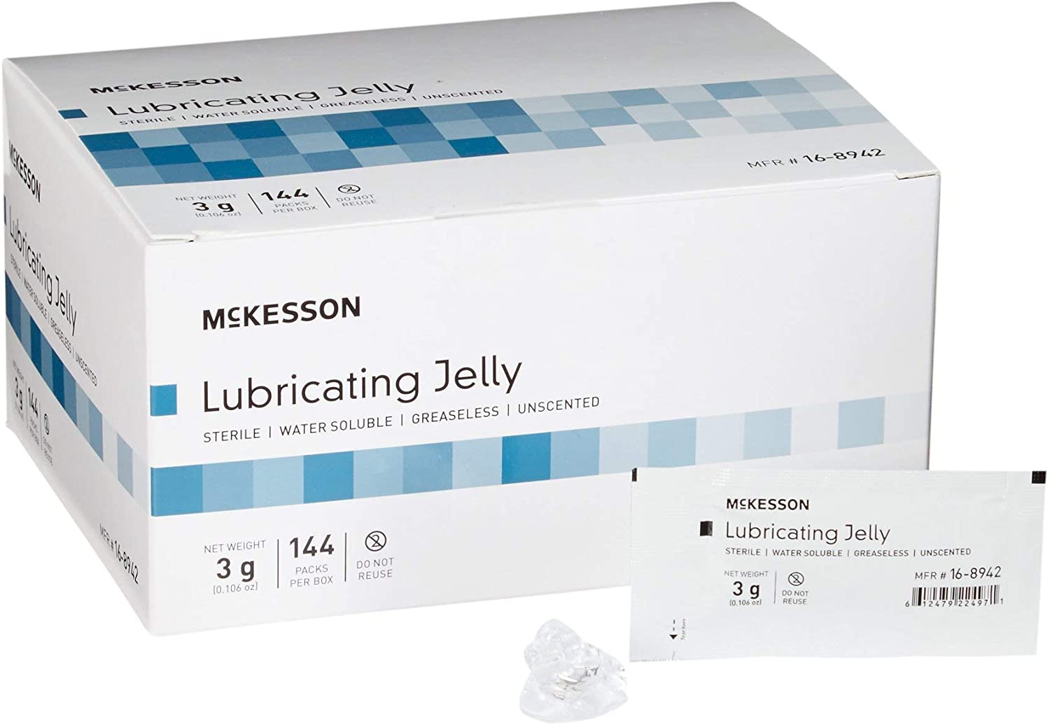 McKesson Lubricating Jelly Sterile 3 Gram Individual Packet - 144 Per Box - Senior.com Lubricating Jelly